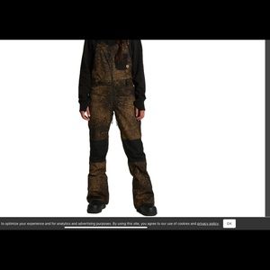 Volcom Women’s Swift Bib Overall - Leopard - Size Large New WITH Tags!